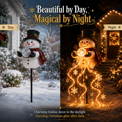 🎄 Snowman Magic FountainTM-Flowing Snowflake LED Christmas Garden Light❄️