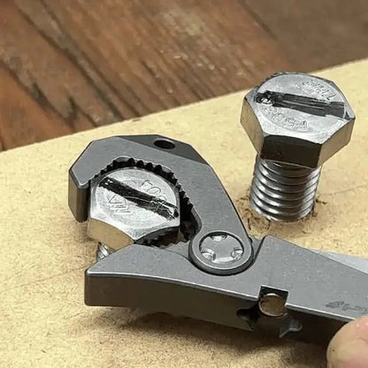 🛠️PICHI X2S Titanium Multitool | Includes Cow Leather Holster with Pocket Clip & 4 No.11 High-Carbon Tactical Steel Blades