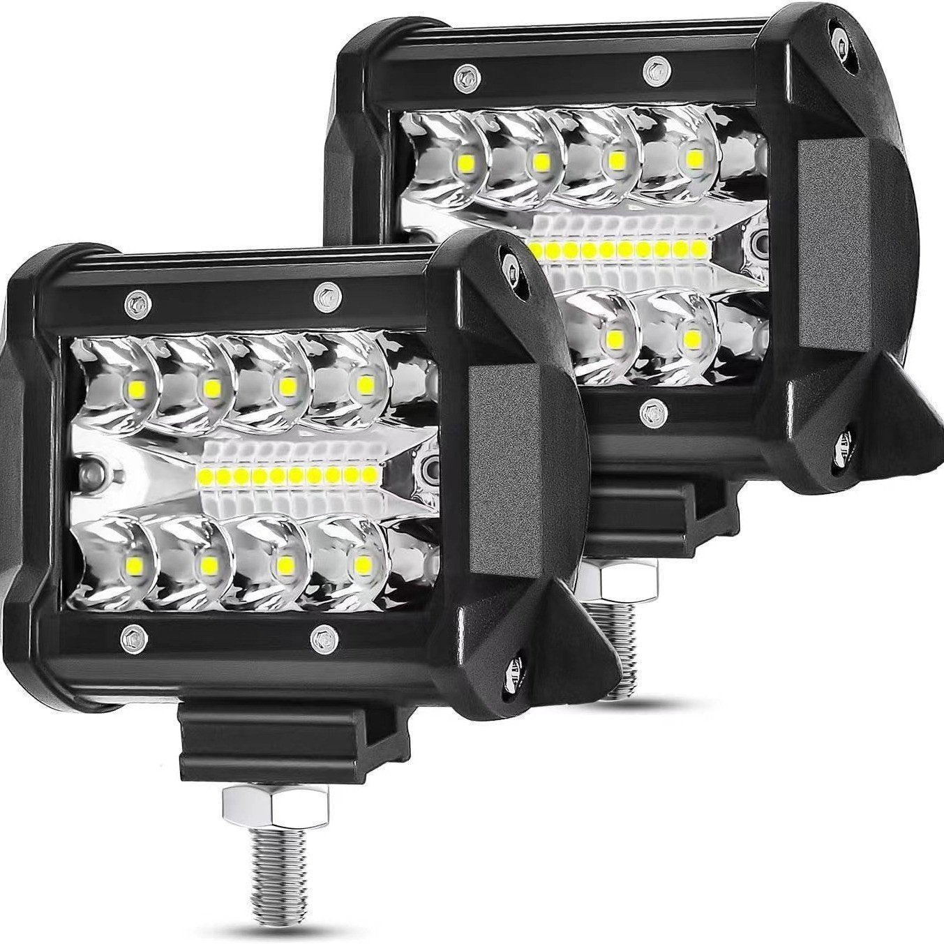 4 Inch 60W LED Pods with Tow Hitch Mounting Bracket