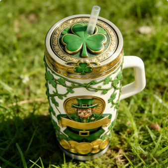 🍀St. Patrick’s Day Leprechaun Steel Tumbler