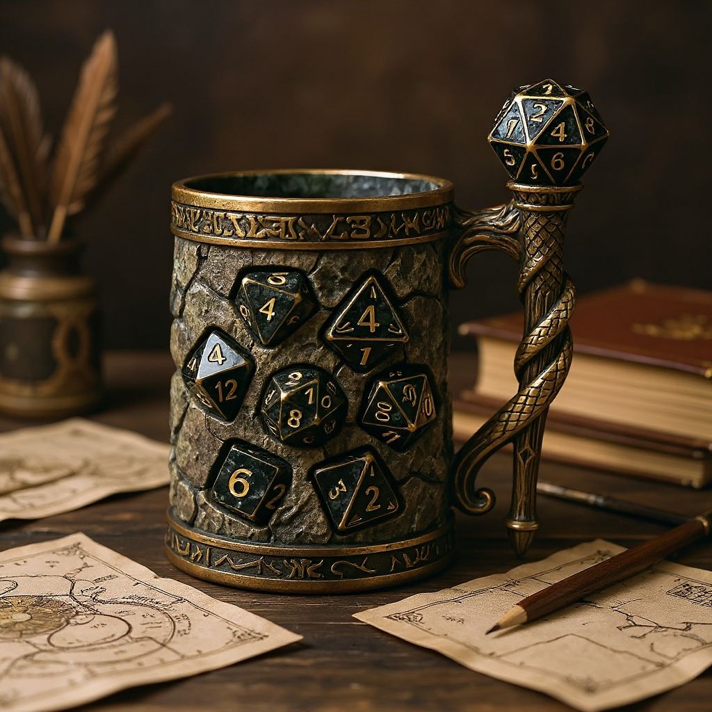 D20 Dragon Mage Mug