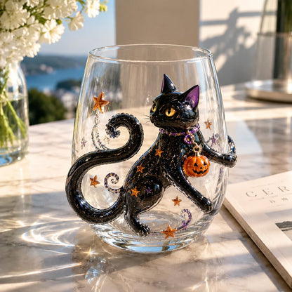 🔥LAST DAY 50% OFF - 🎃 3D Halloween Artisan Glass Cups, Festive Parties & Cozy Fall Home Bar Vibes