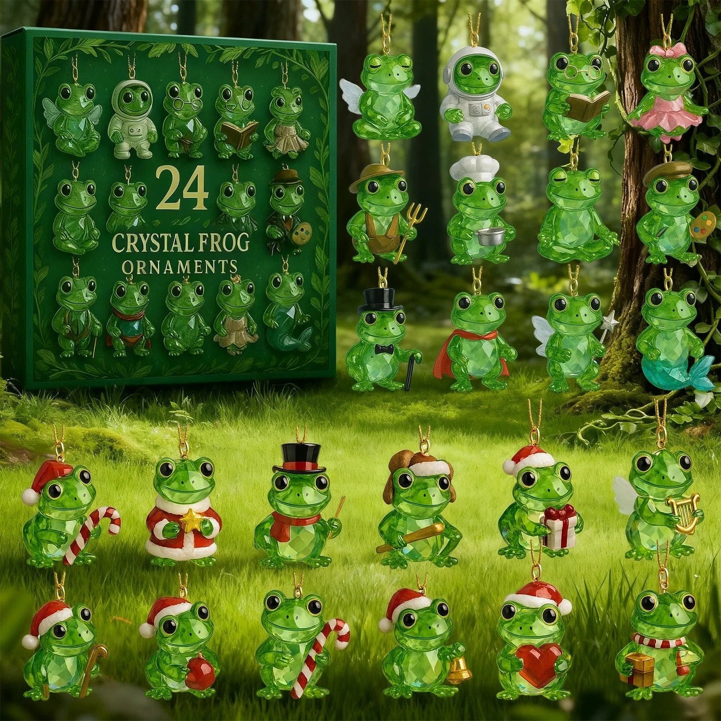 🐸Frog Advent Calendar 2025 | 24 Crystal Charms, Limited Edition Collectible Gift Box