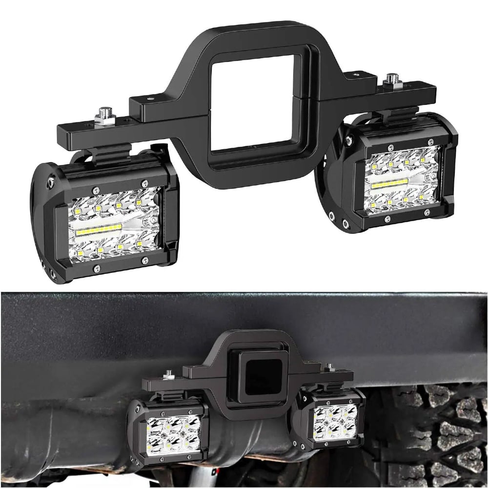 4 Inch 60W LED Pods with Tow Hitch Mounting Bracket
