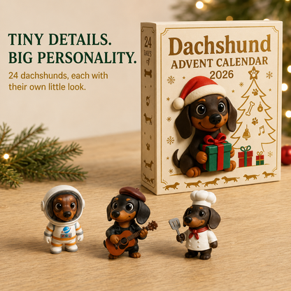 🎁Limited Time Sale 50% OFF🎄🐾 Dachshund Advent Calendar – A Festive Blind Box Surprise