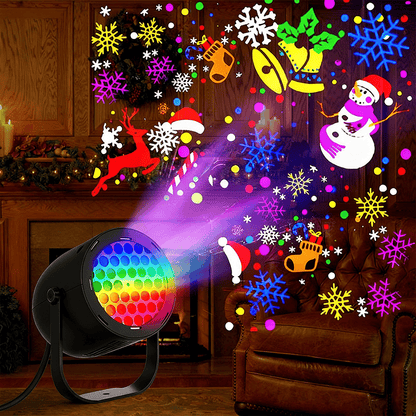 🎅LED Christmas Projection Lamp-16 Patterns of Pure Holiday Magic!🎄✨