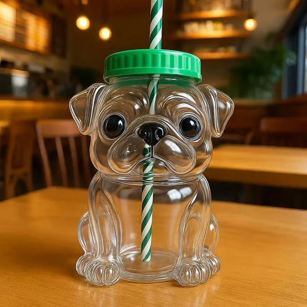 French Bulldog Glass Cup