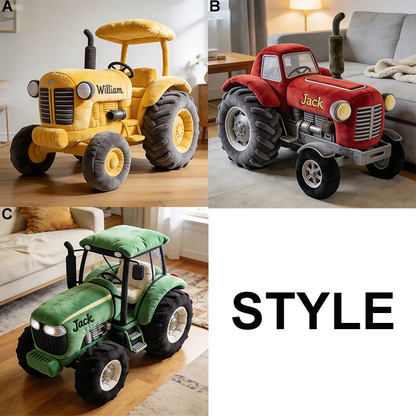 🚜 Personalized Tractor Throw Pillow