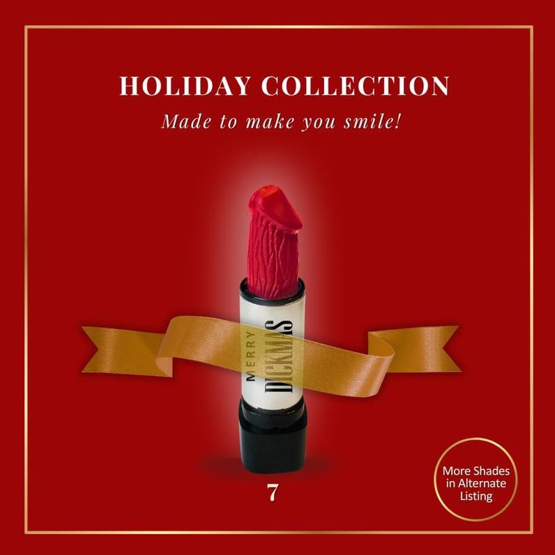 🔥 “Merry Dickmas” Funny Lipstick Holiday Collection – 12 Shades of Sassy, Long-Lasting, Paraben-Free Fun! 🎁