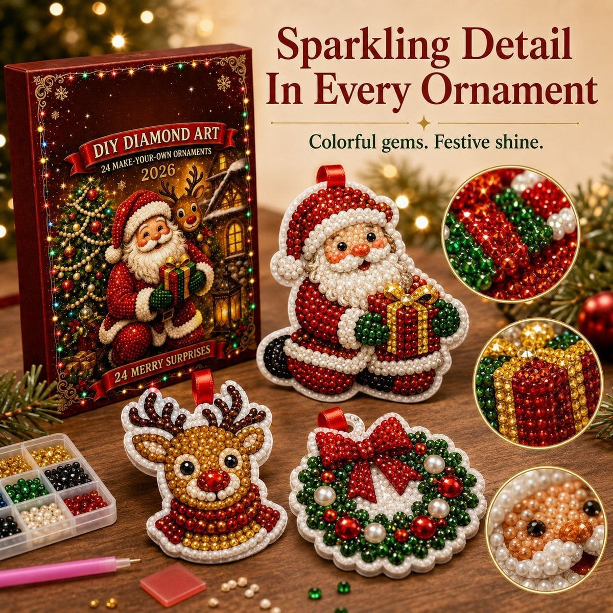 🔥Last Day 49% OFF - 🎄🎅 24 Christmas Ornaments To Make & Hang
