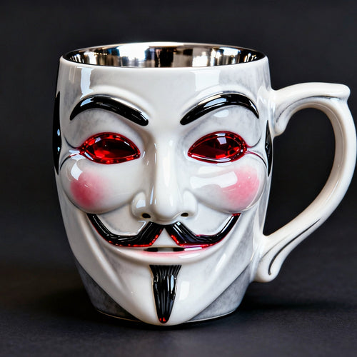 ☕ "V for Vendetta" Mask Mug