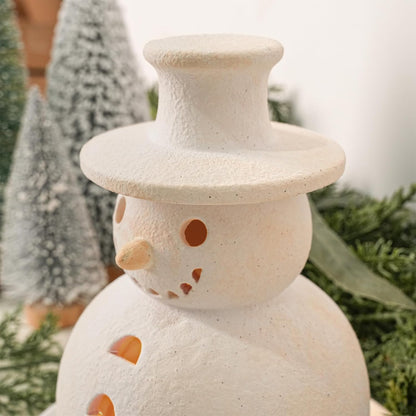 🎅Limited Edition, Only 100 Sets Left!Christmas Bestsellers ⛄-Handmade Terracotta Snowman Figurines (Free Shipping!)