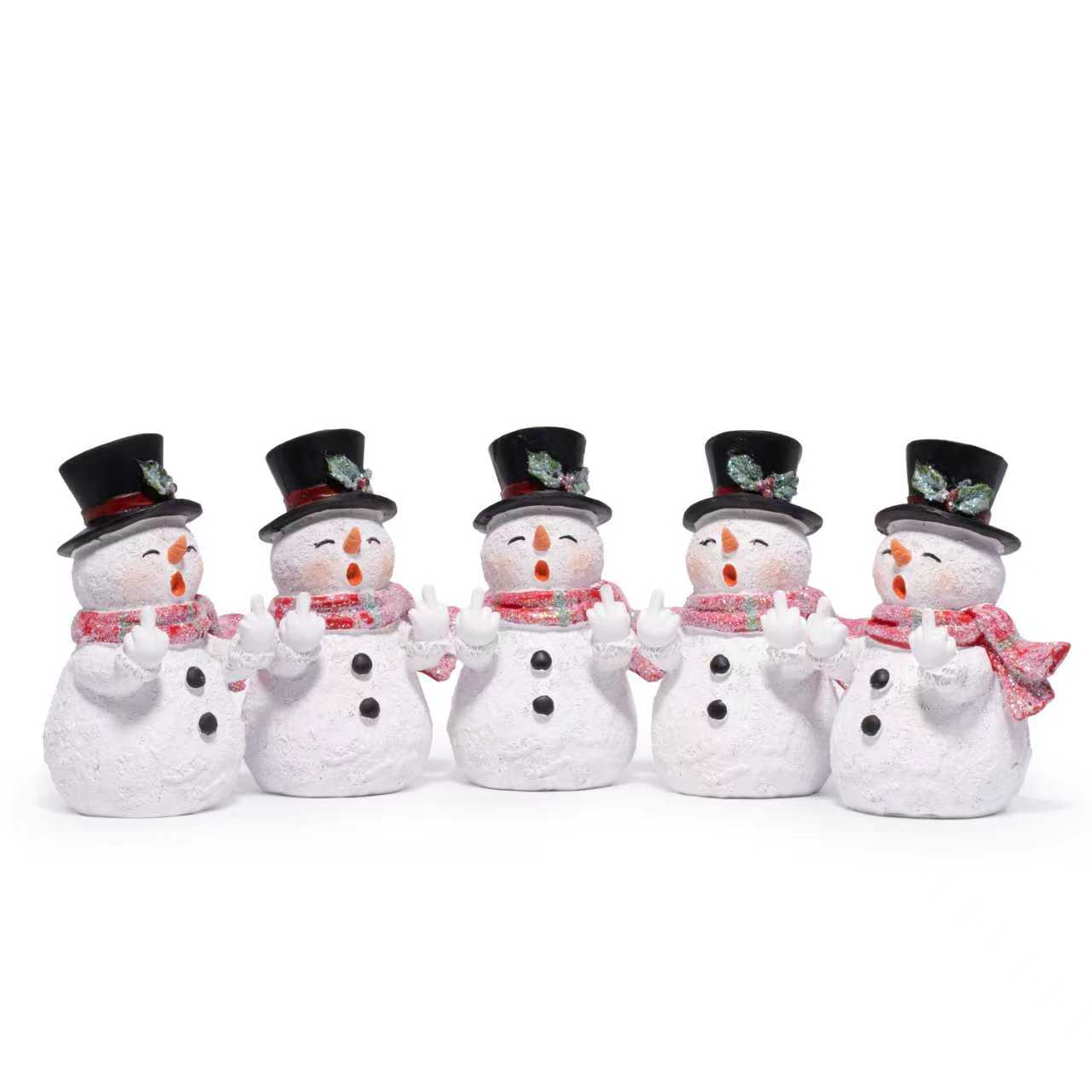 Hodao TikTok Viral Middle Finger Snowman – Naughty Christmas Decor & Funny Gag Gift for Adults