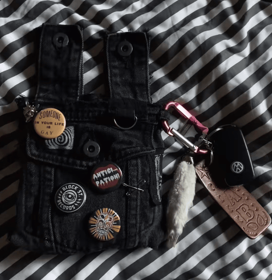 🔥Last Day 50% OFF - Handcrafted Punk Denim Waist Bag
