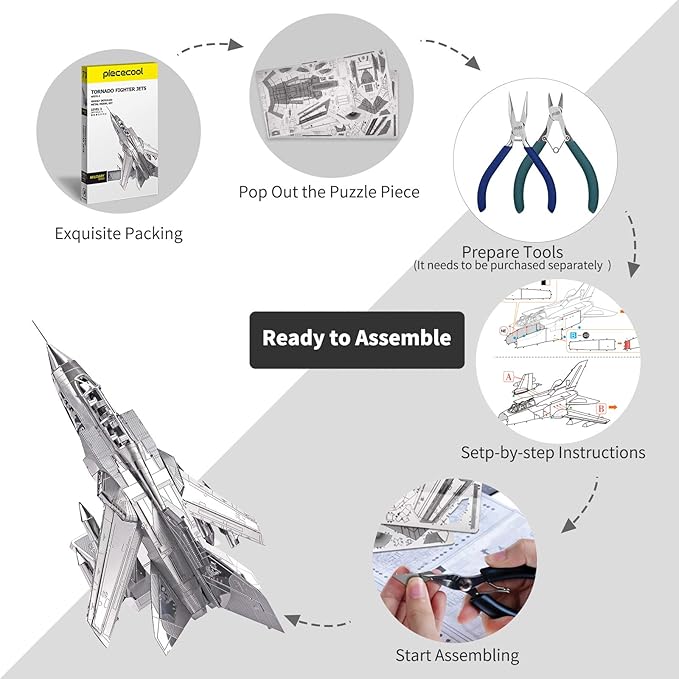 🛩️ 3D Metal Puzzle: Build Your Own Aircraft - No Glue Required! 🛩️