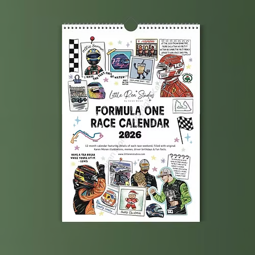 🔥LAST DAY 50% OFF - 🏎️📅F1 Scrapbook Race Calendar 2026 — The Ultimate Fan’s Race-Ready Wall Calendar