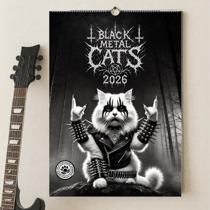 Black Metal Cats 2026-Wall Calendar 2026