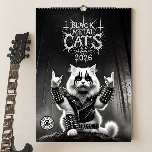 Black Metal Cats 2026-Wall Calendar 2026