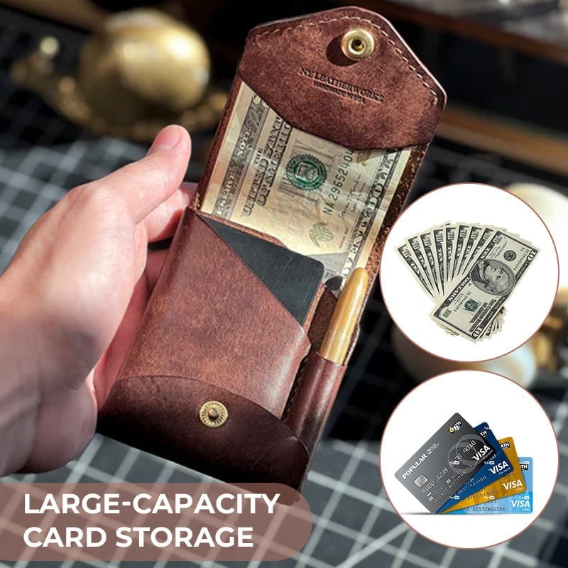 🔥LAST DAY 49% OFF - 💰💫Multifunctional Handmade Leather Wallet