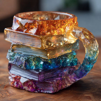 Crystal Book Stack Mug