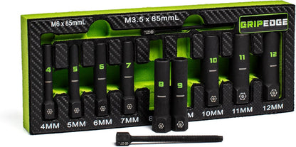 RPT Socket Extractor Set - 9-Pc 1/4" Drive Metric Deep