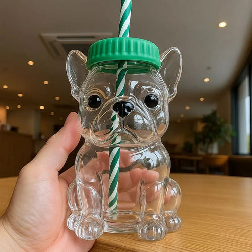 French Bulldog Glass Cup