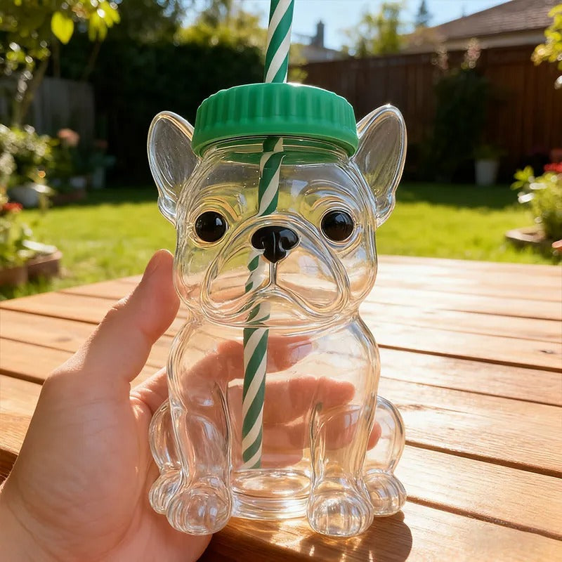 French Bulldog Glass Cup