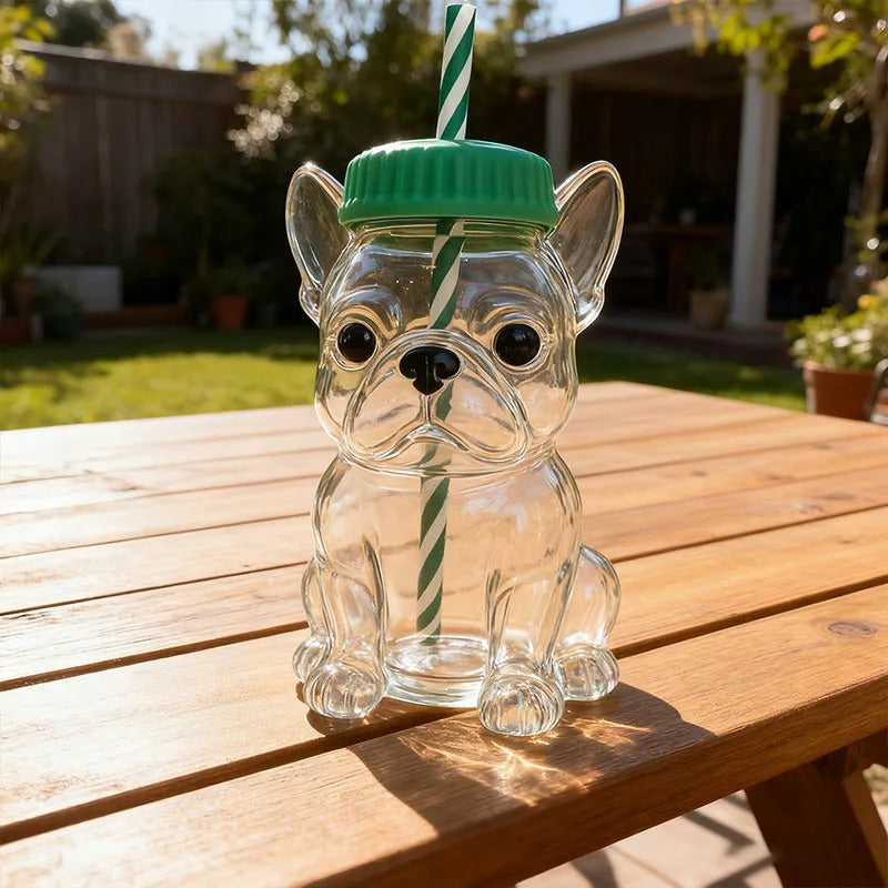French Bulldog Glass Cup