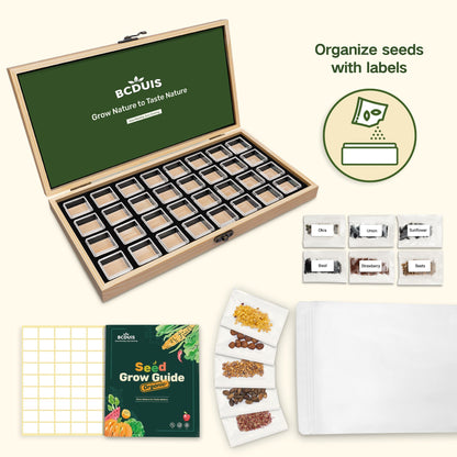 All-in-One Kitchen Garden Seed Bank - 32 Organic Seed Varieties
