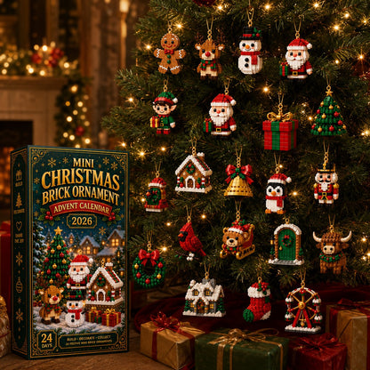 🎄 24-Day Mini Christmas Ornament Advent Calendar | perfect for decorating Christmas trees, wreaths, and holiday displays 🧱