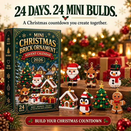 🎄 24-Day Mini Christmas Ornament Advent Calendar | perfect for decorating Christmas trees, wreaths, and holiday displays 🧱