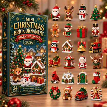 🎄 24-Day Mini Christmas Ornament Advent Calendar | perfect for decorating Christmas trees, wreaths, and holiday displays 🧱