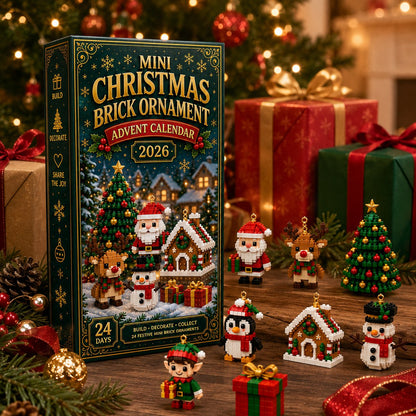 🎄 24-Day Mini Christmas Ornament Advent Calendar | perfect for decorating Christmas trees, wreaths, and holiday displays 🧱
