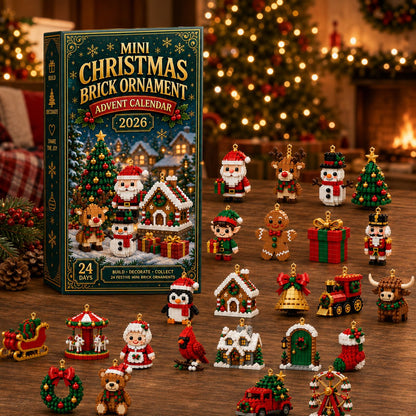 🎄 24-Day Mini Christmas Ornament Advent Calendar | perfect for decorating Christmas trees, wreaths, and holiday displays 🧱