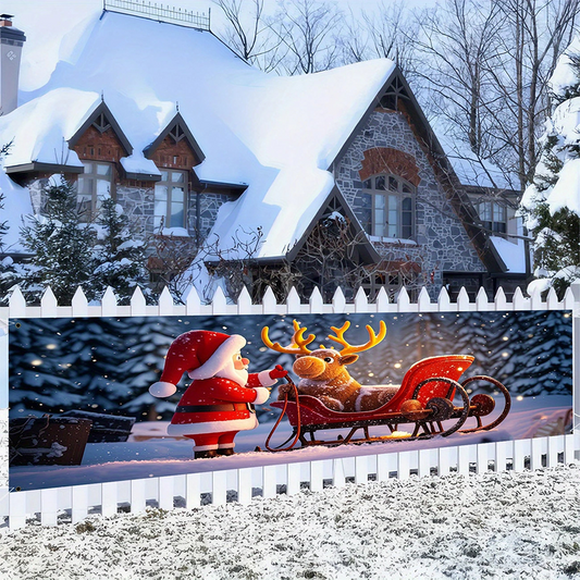 ⏳Time-Limited Special⏰ Outdoor Christmas Hanging Banner – Fade‑Resistant, Santa Design ⭐